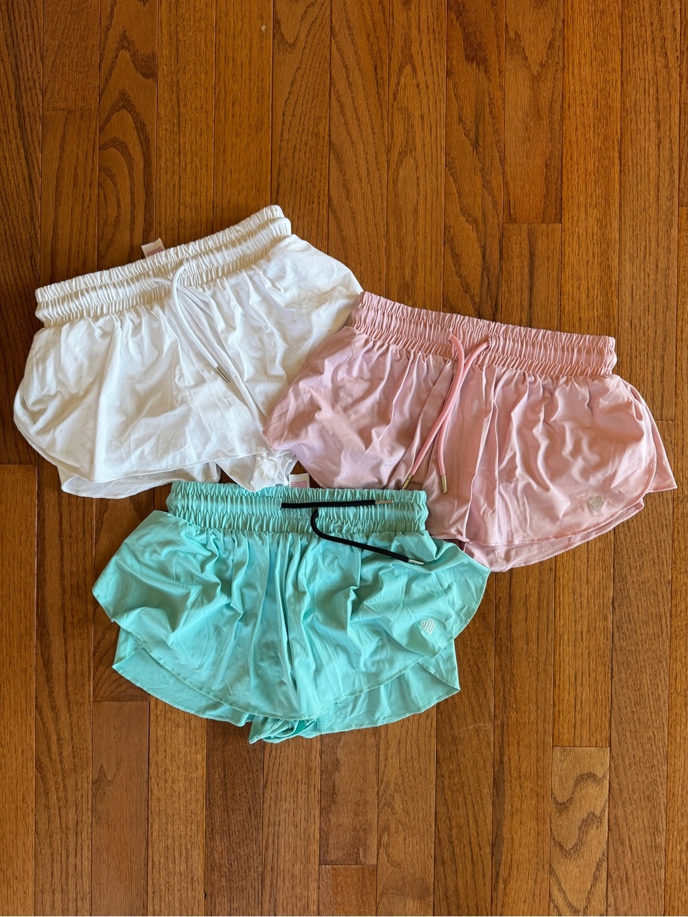 Youth Justice Flutter Shorts (3) - White, Pink, Teal